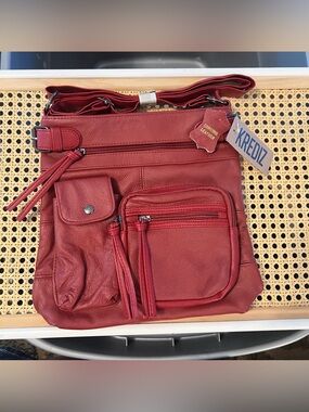 NWT Krediz Genuine Leather Crossbody Bag